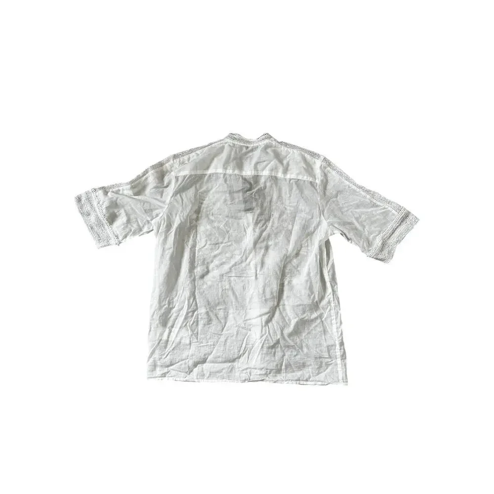 J.Crew Embroidered lace-trim button-up shirt White 2